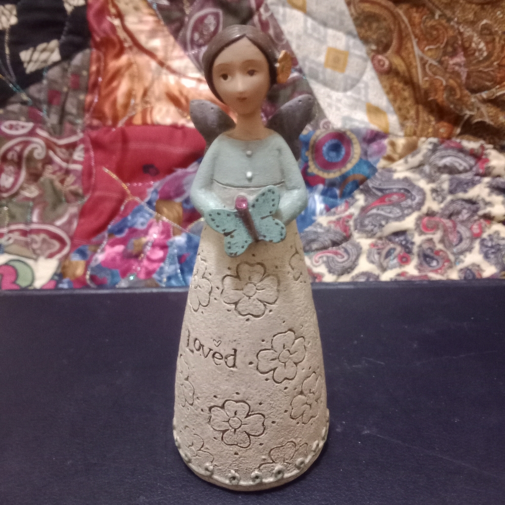 October Angel with birthstone